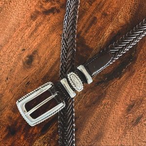 Vintage Braided Leather Belt by Brighton